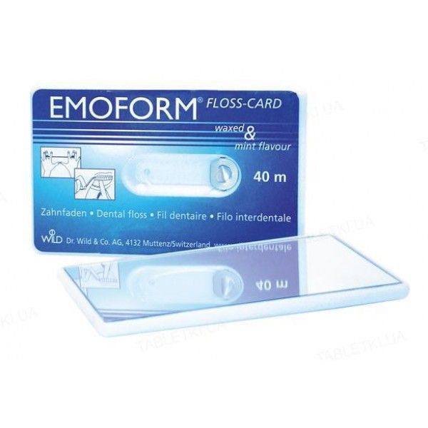 Emoform Floss Card Флос-карта с зеркалом, 40 м, 3 11.1409