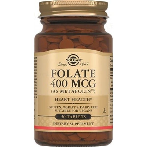 Solgar Фолат 400 мкг (Метафолин), 50 таблеток
