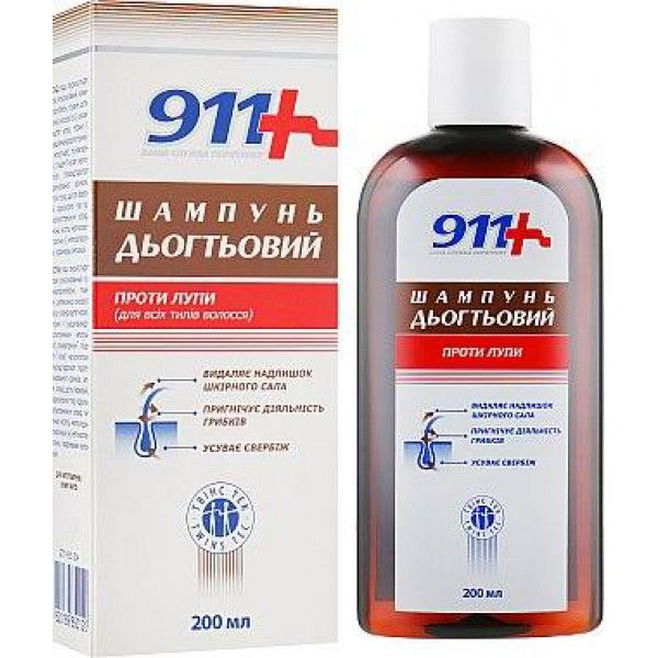 911 ШАМПУНЬ ДЕГТЯРНЫЙ ПРИ СЕБОРЕЕ, ПСОРИАЗЕ, ПЕРХОТИ 200МЛ