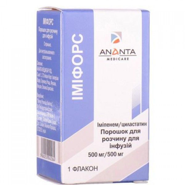 Имифорс порошок для р-ра д/инф. по 500 мг/500 мг №1 во флак.