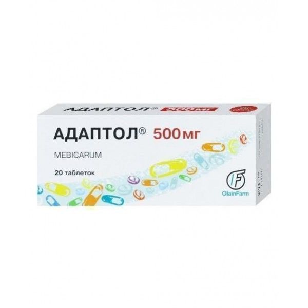 Адаптол таблетки по 500 мг №20 (10х2)