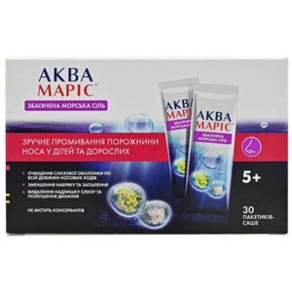 Аква Марис соль морская обогащенная №30 в пак.-саше