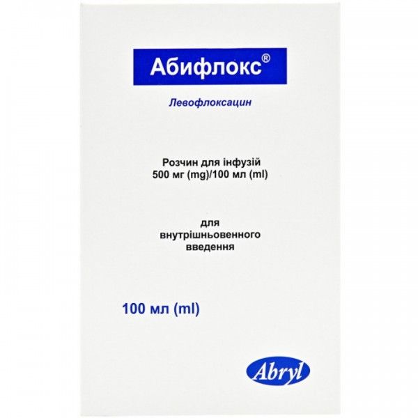 Абифлокс раствор д/инф. 500 мг/100 мл по 100 мл во флак.